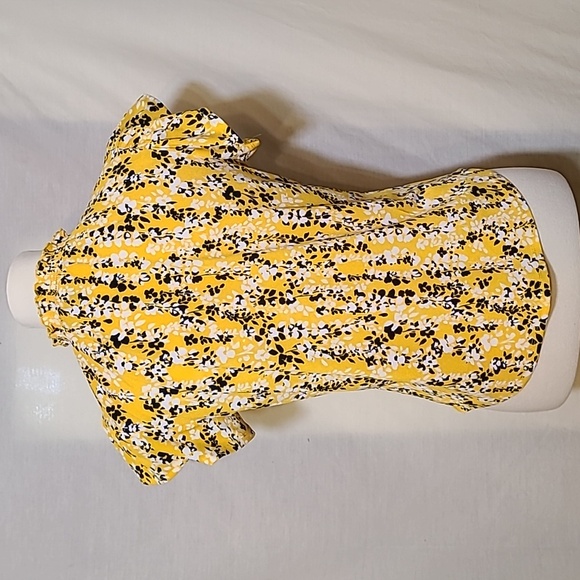 Adrienne Vittadini Yellow Floral Blouse - Picture 4 of 7